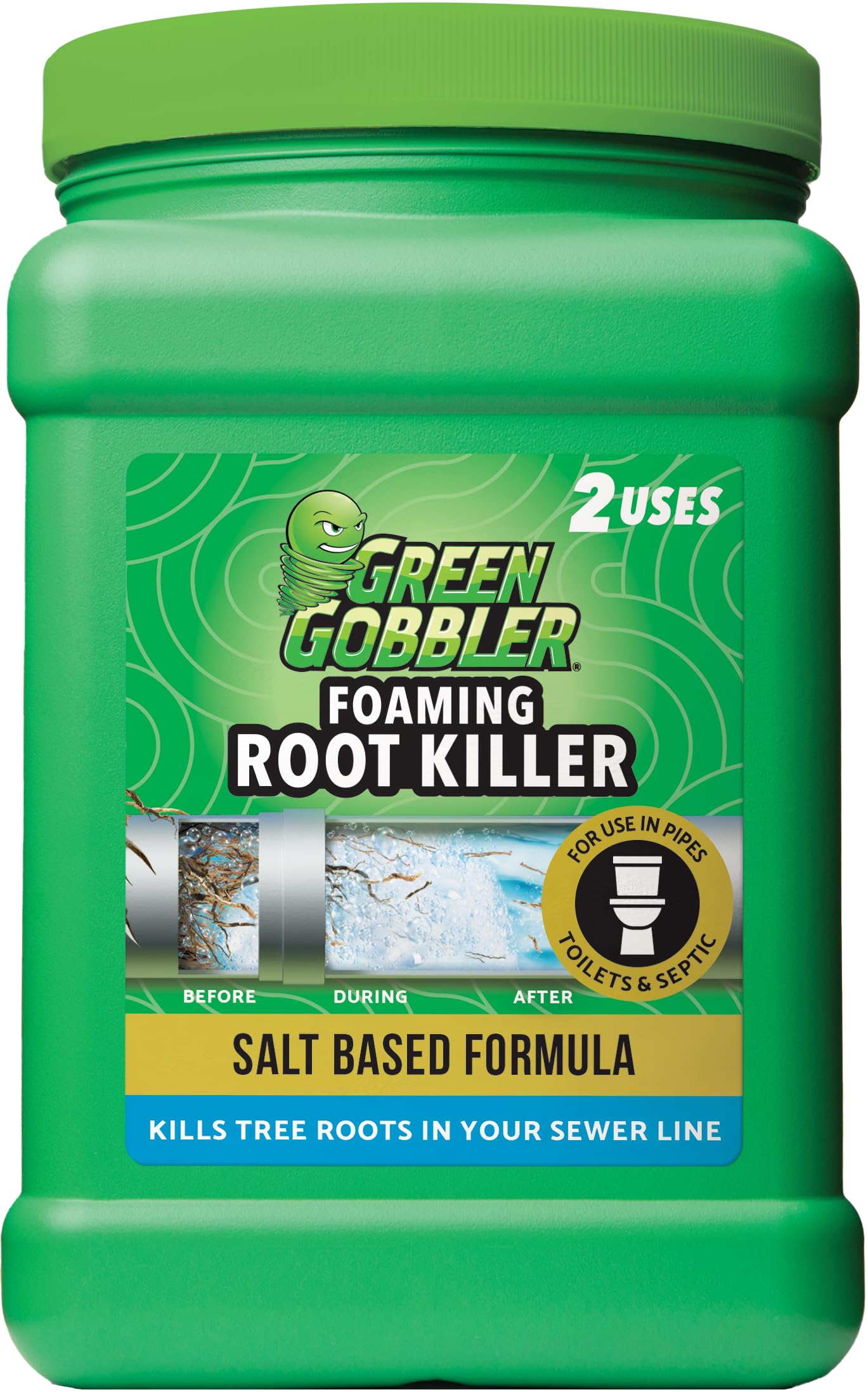 Amazon.com : Green Gobbler, FOAMING Root Killer | Kills Tree Roots